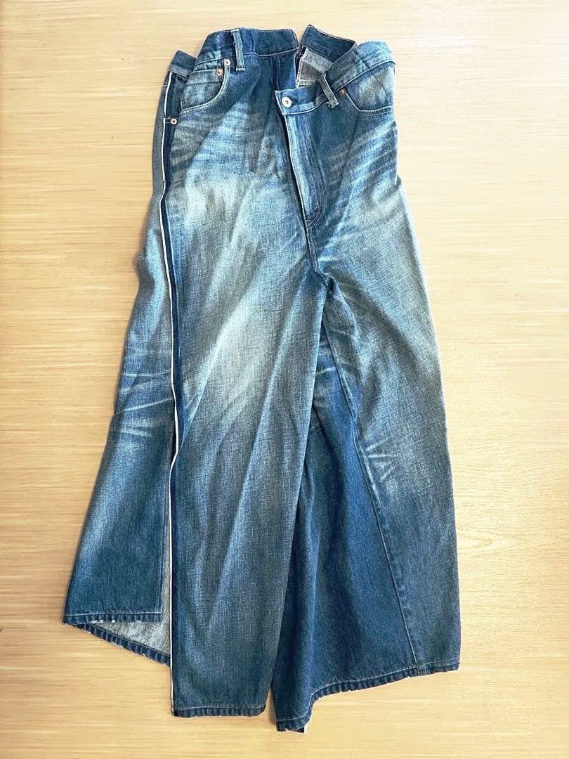 最終値下JUNYA WATANABExLevisダメージ スリット デニムパンツ