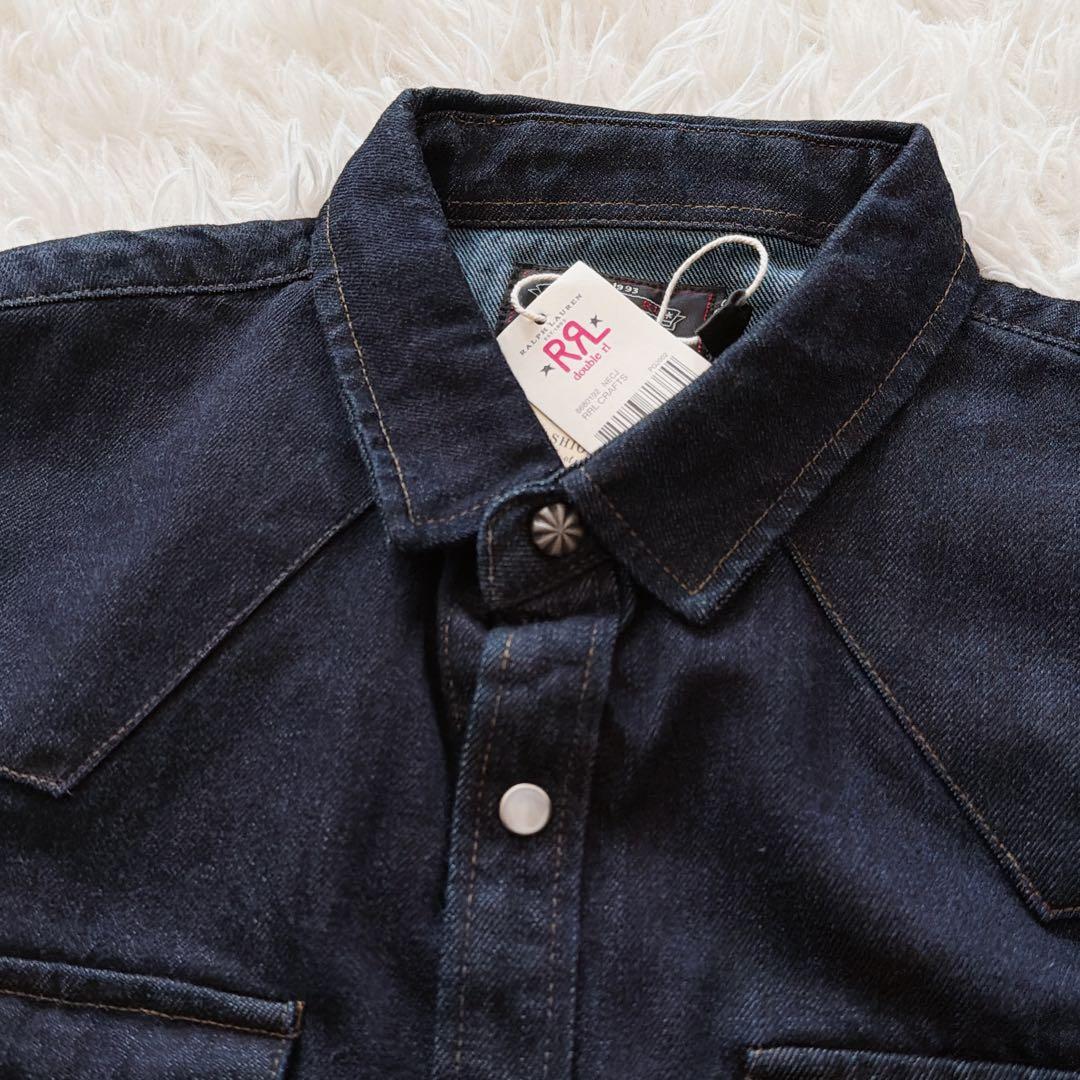 タグ付き✨XLサイズ RRL ラルフローレン デニム ウエスタンシャツ スナップ