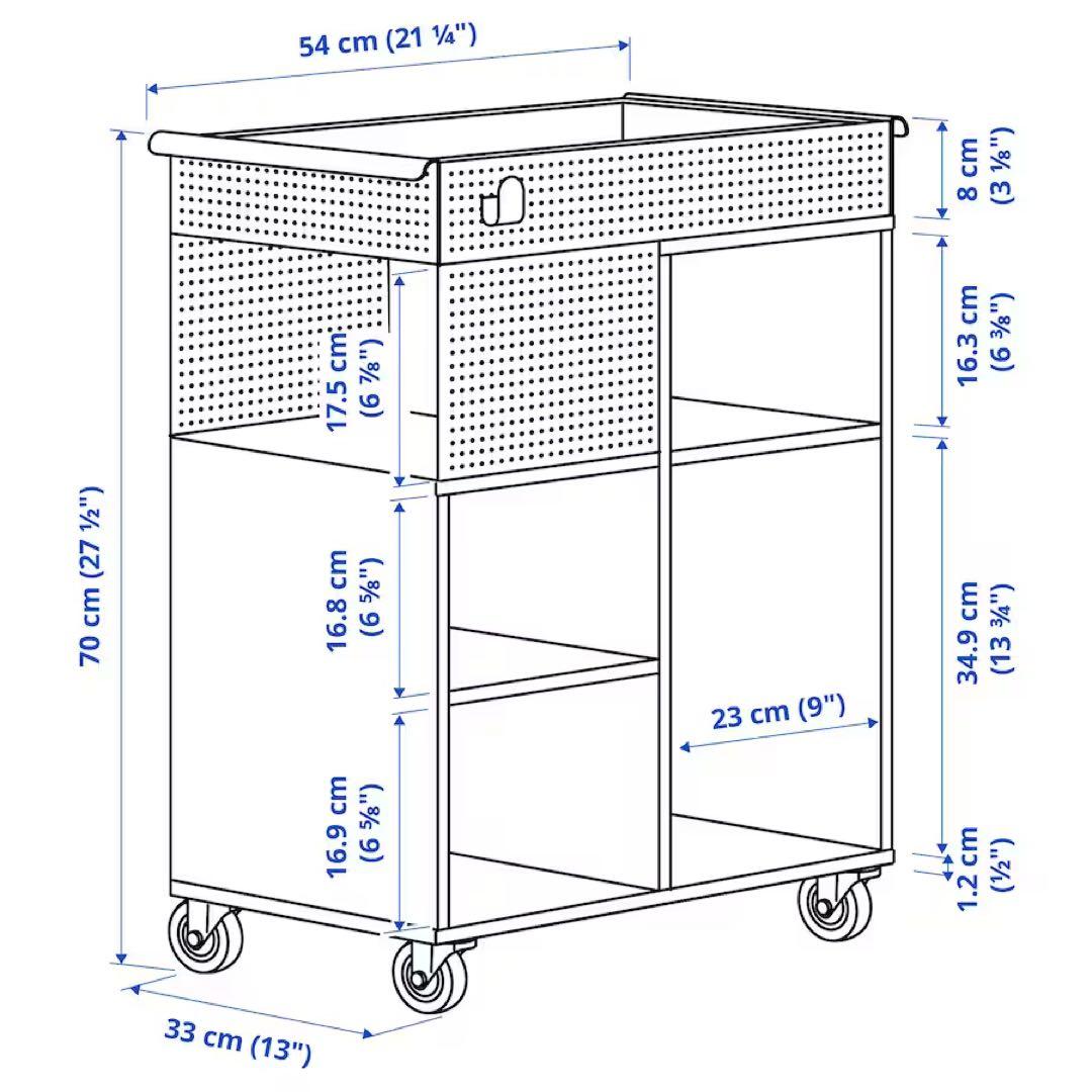IKEA イケア　新商品　オーヴニング ワゴン　リビング学習　54x33 cm