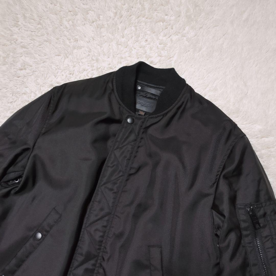 極美品！COACH　ダウンMA-1ジャケット　黒　オーバーサイズ　S