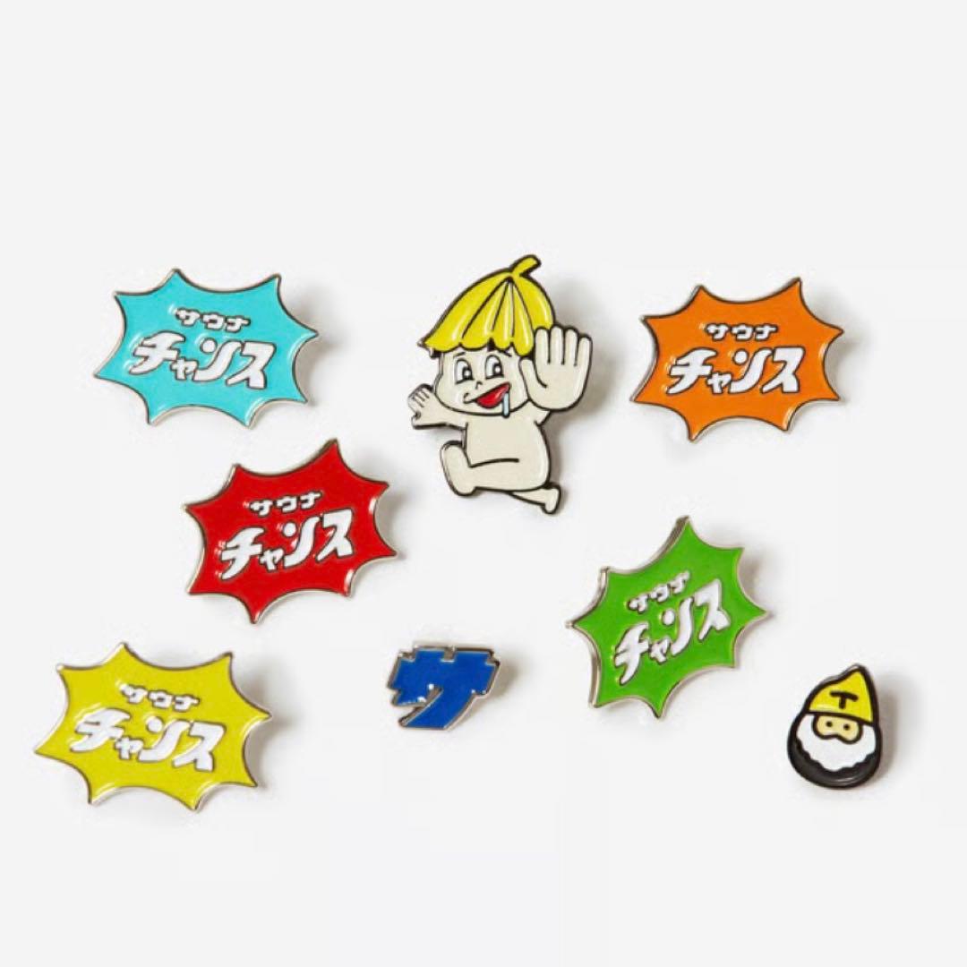 【 サウナ坊や・トントゥ・サ 】ピンズ3点とステッカー３枚／サウナイキタイ