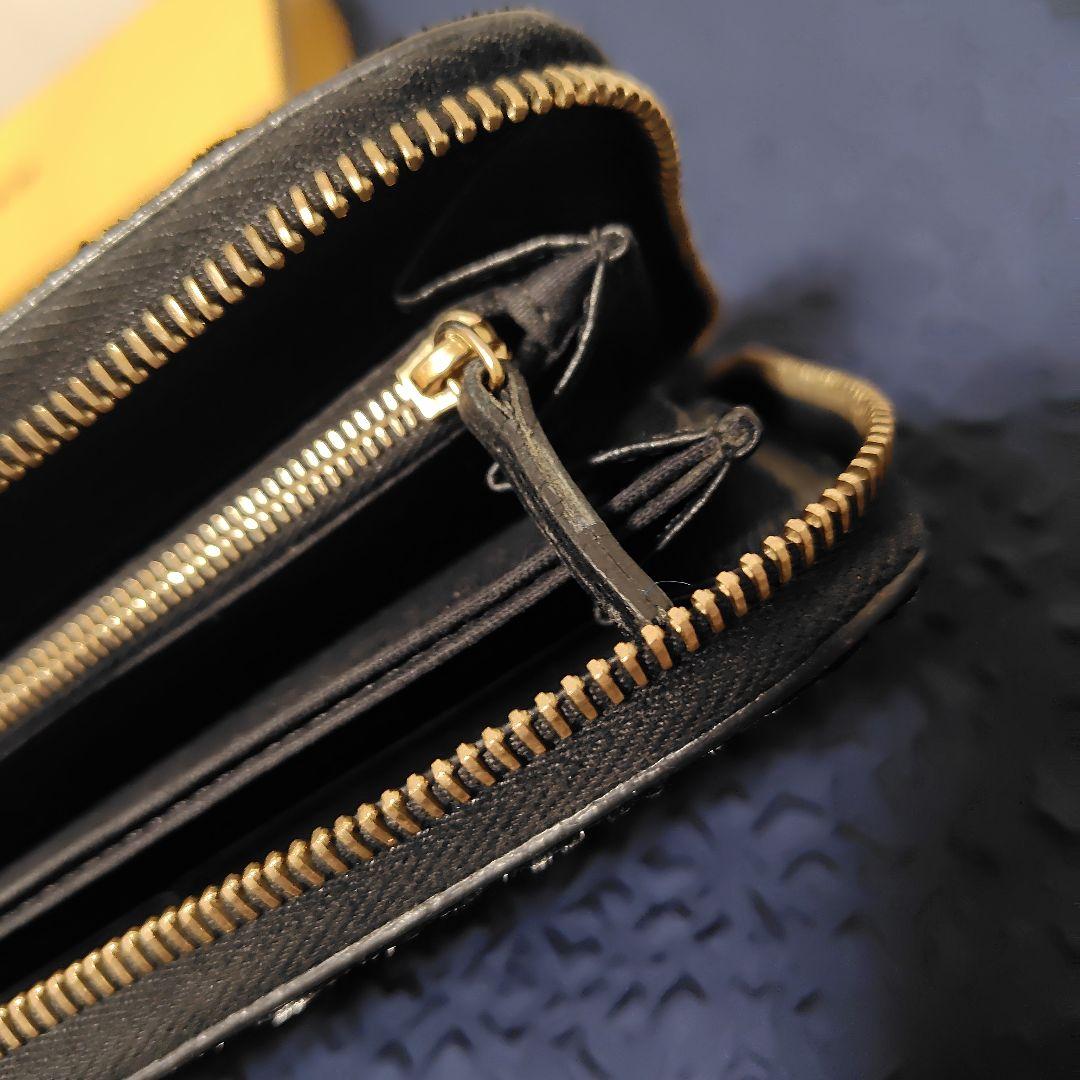 【訳あり】希少 FENDI ラウンドファスナー 長財布 モンスター バグズ