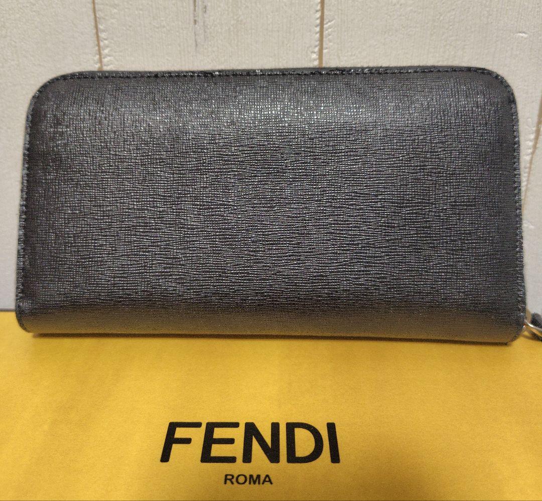 【訳あり】希少 FENDI ラウンドファスナー 長財布 モンスター バグズ