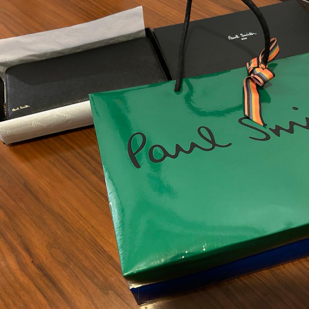 【美品】Paul Smith ポールスミス長財布 ブラック 牛革 未使用 箱付き