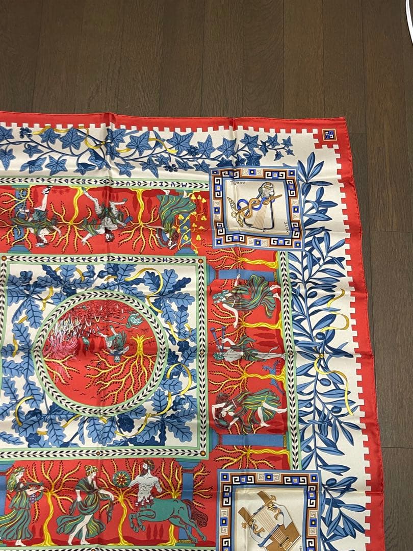 ★美品★HERMES★カレ 90★スカーフ★シルク★古代 ローマ★神々★