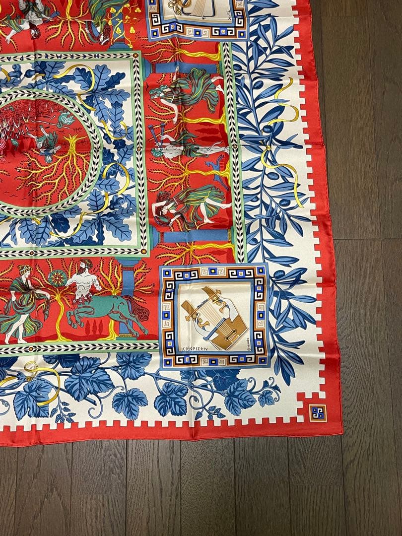 ★美品★HERMES★カレ 90★スカーフ★シルク★古代 ローマ★神々★