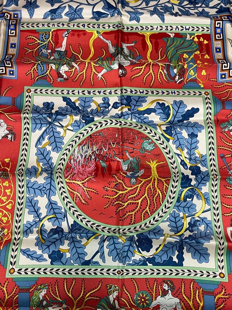★美品★HERMES★カレ 90★スカーフ★シルク★古代 ローマ★神々★