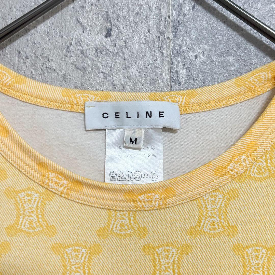 美品 CELINE ノースリーブ タンクトップ マカダム インナー総ロゴセリーヌ
