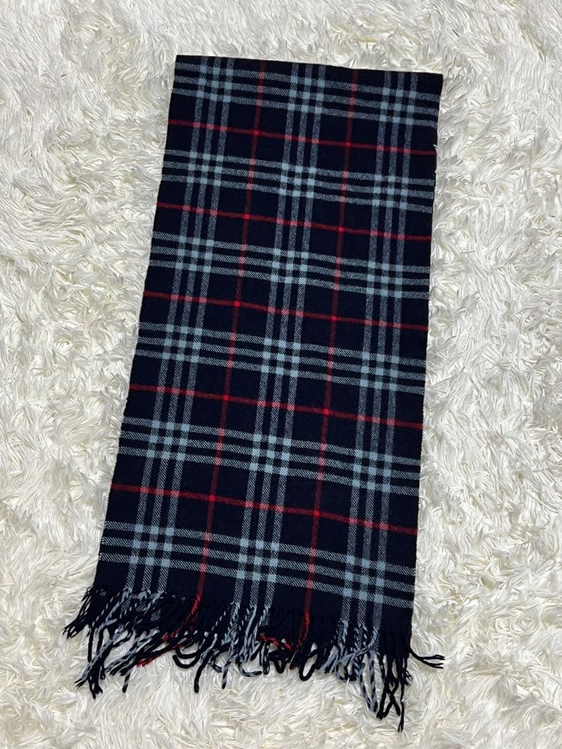 《美品》Burberryバーバリー　カシミヤ100%マフラー