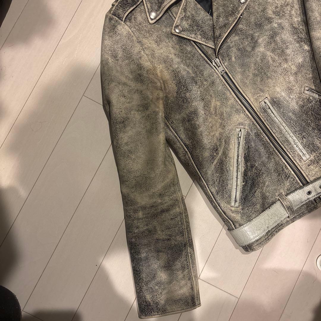 ファセッタズム　ダブルライダースJKT ヴィンテージ加工