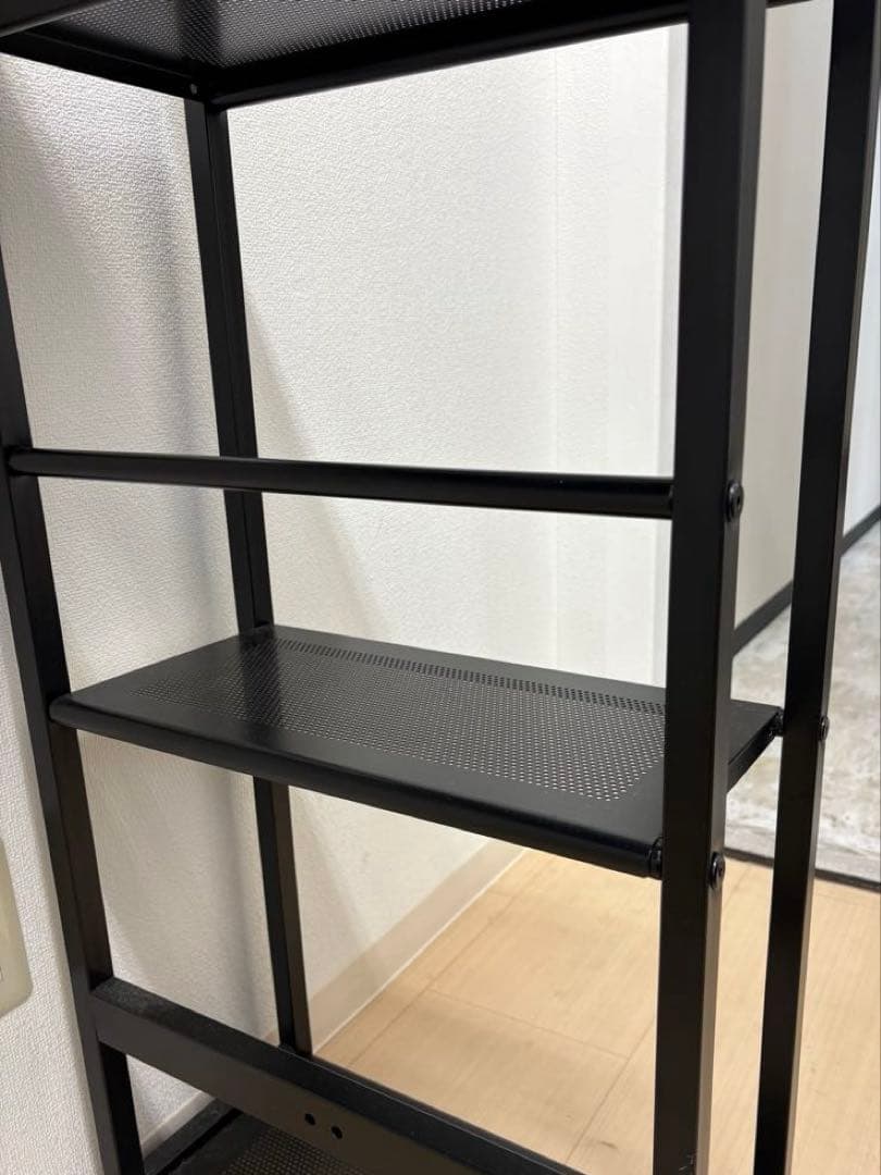 【美品】タンスのゲンカウンターテーブル ダークブラウン 収納棚付き