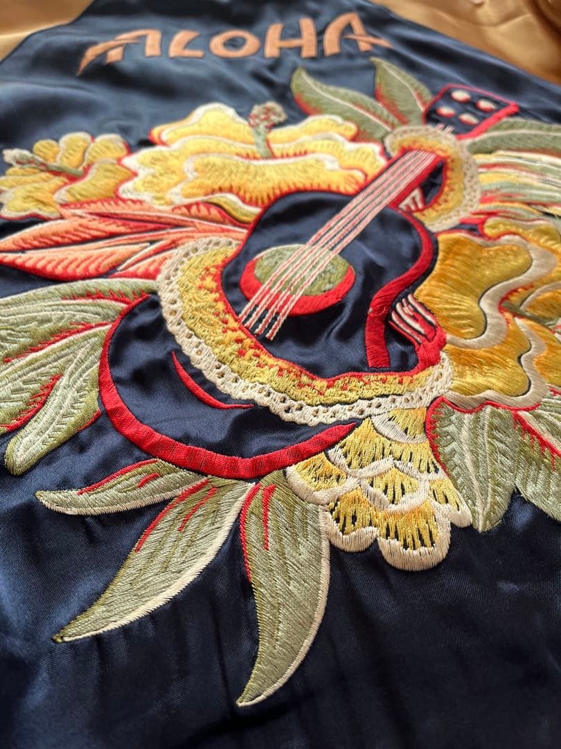 希少 テーラー東洋 スカジャン リバーシブル 龍 アロハ刺繍 スーベニア S