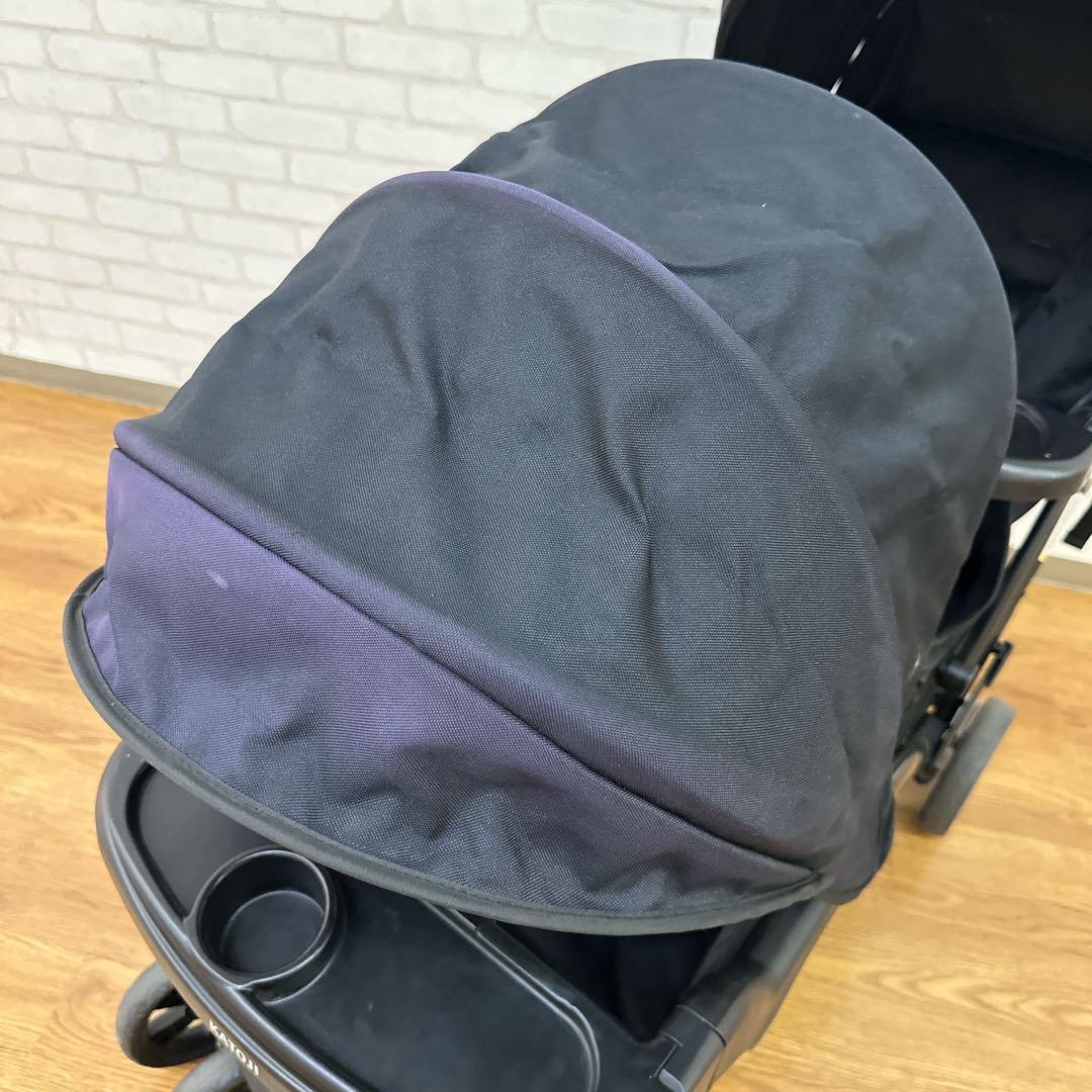 Serio★KATOJI 二人でゴーDX ブラック 2人乗りベビーカー