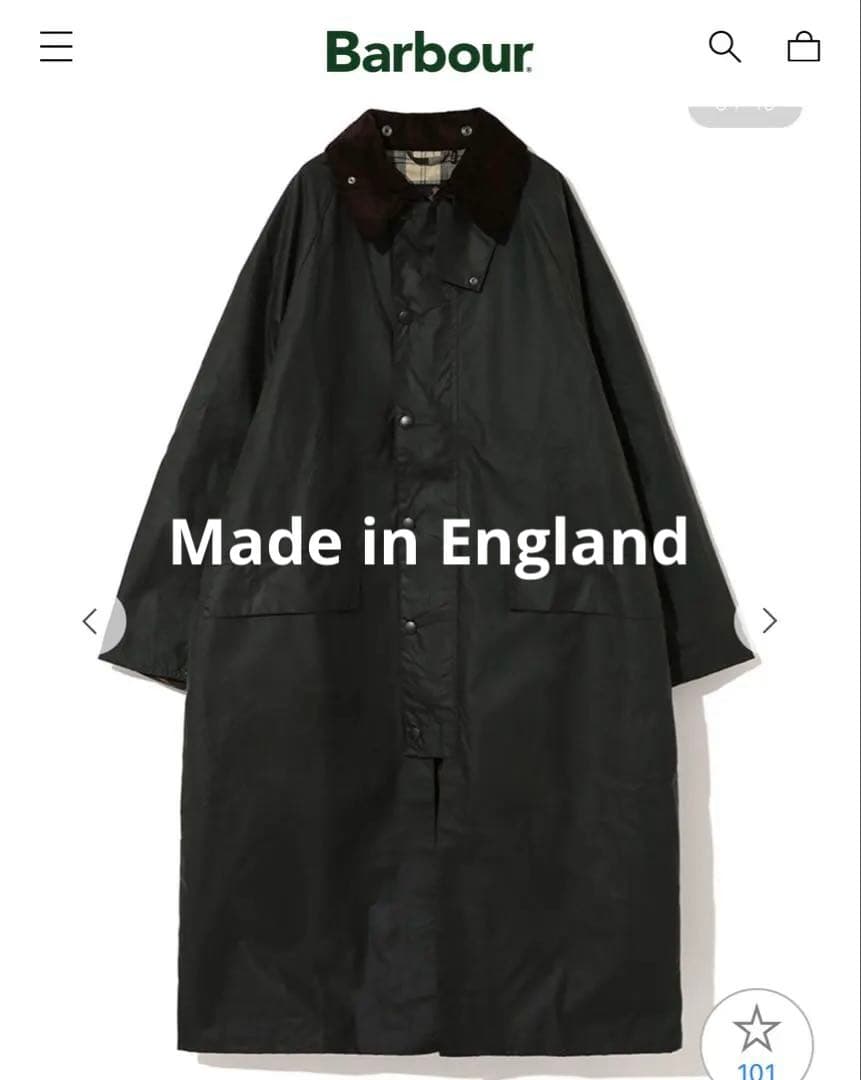 Barbour BURGHLEY ワックス コットン ロング コート