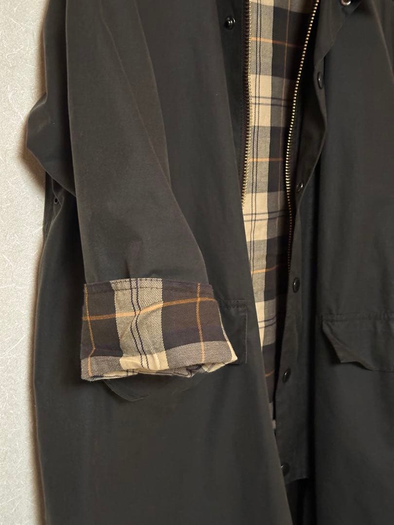 Barbour BURGHLEY ワックス コットン ロング コート