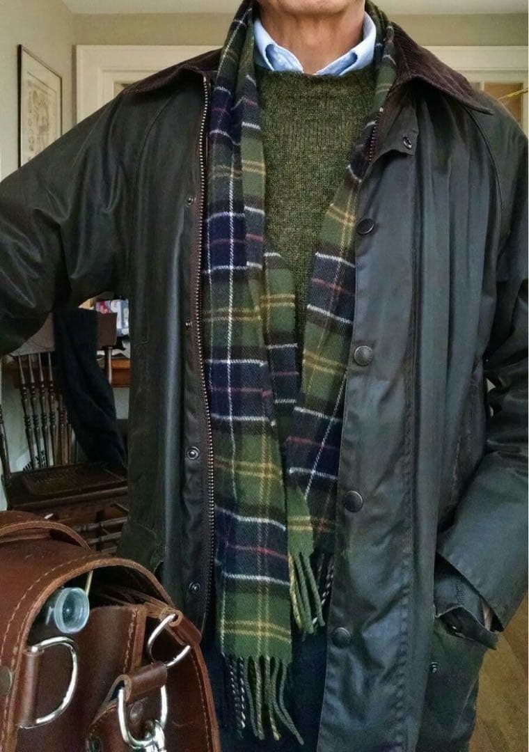 Barbour BURGHLEY ワックス コットン ロング コート