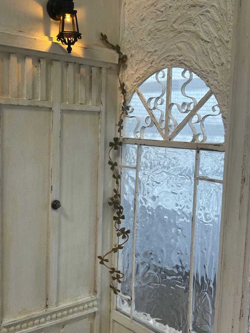 木製ドールハウス.背景ボード.ミニチュアハウス ハンドメイド