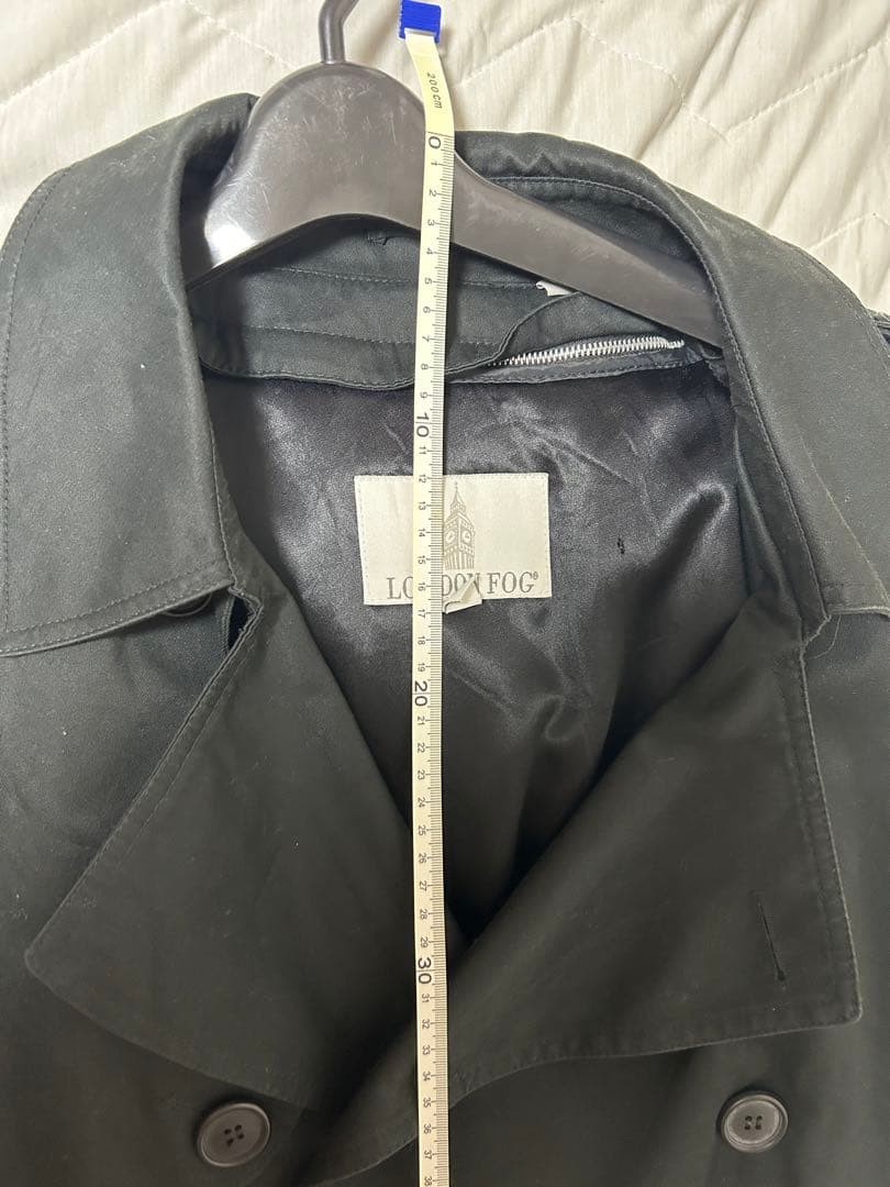 LONDON FOG 黒 トレンチコート LONG 古着　アメカジ