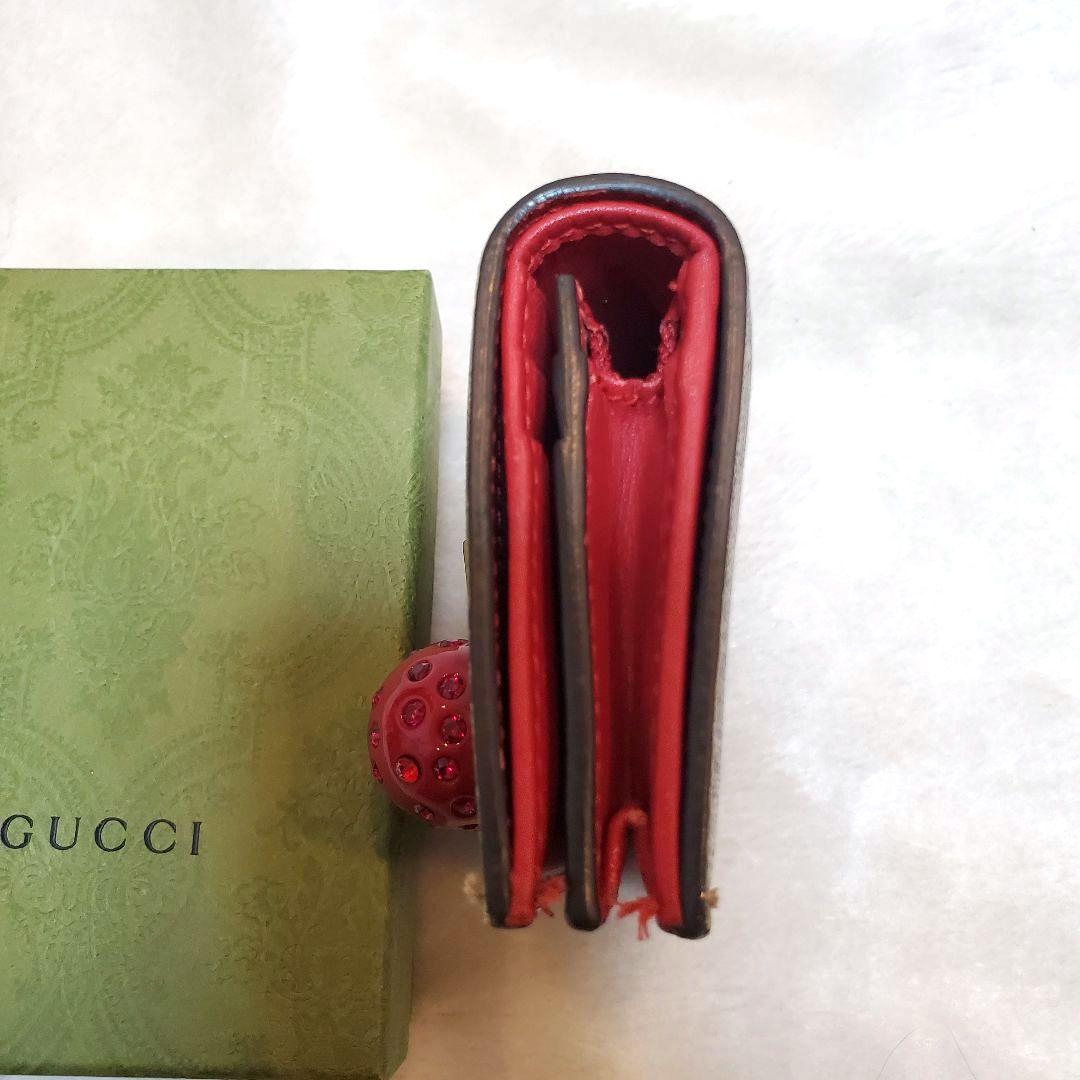 極美品 GUCCI　さくらんぼ　GGスプリーム　レザー　チェリー