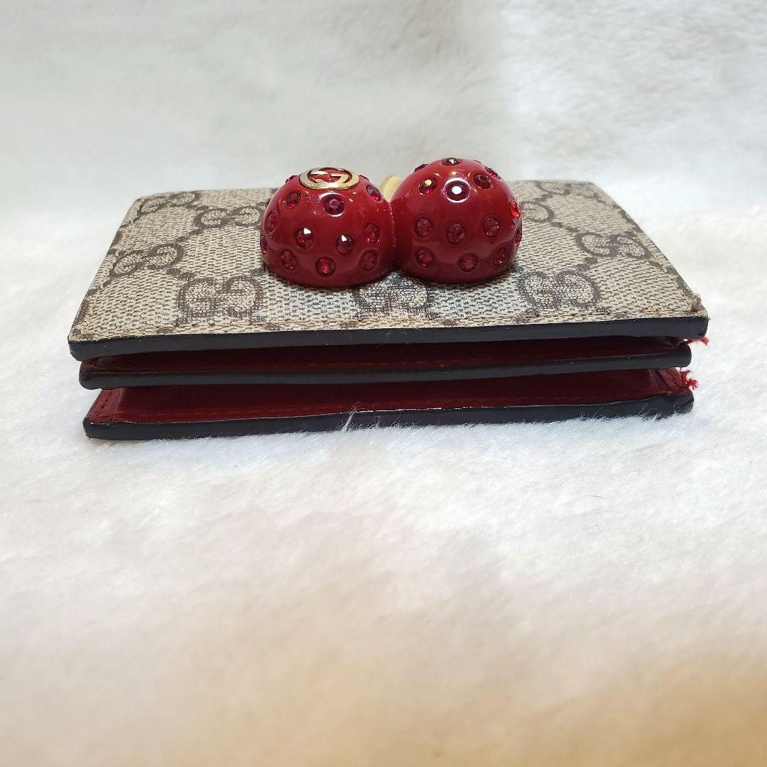 極美品 GUCCI　さくらんぼ　GGスプリーム　レザー　チェリー