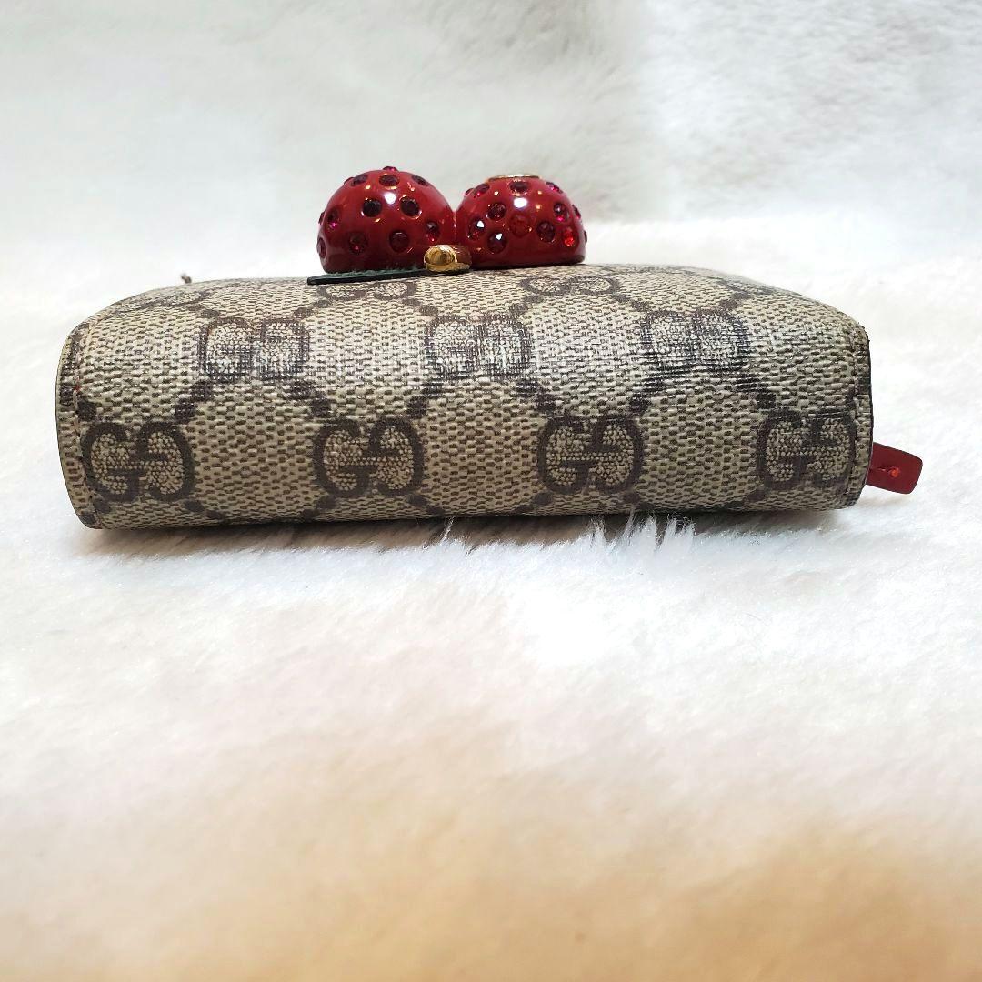 極美品 GUCCI　さくらんぼ　GGスプリーム　レザー　チェリー