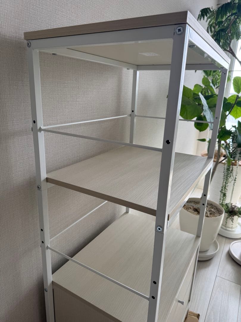 ニトリ 組み合わせシェルフ本体+ 追加引き出しユニット 完成品