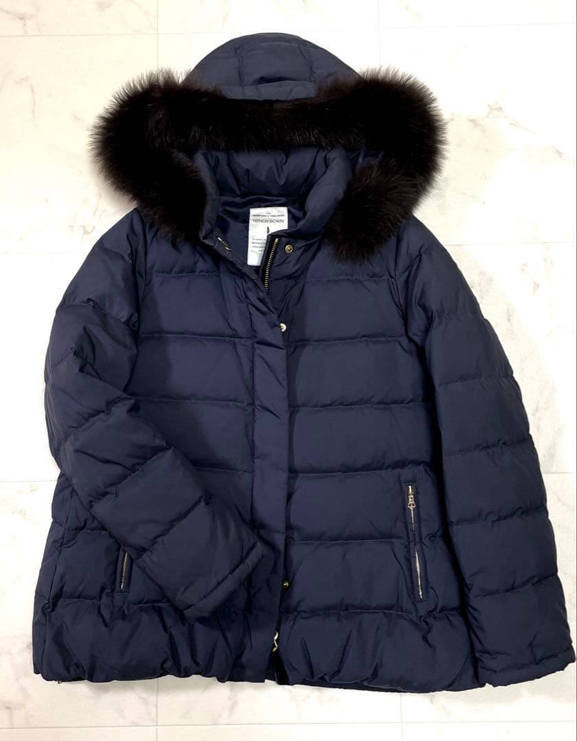 ☆美品☆ イエナ 定価46,200円 Pタフタ ショートダウンコート36ネイビー