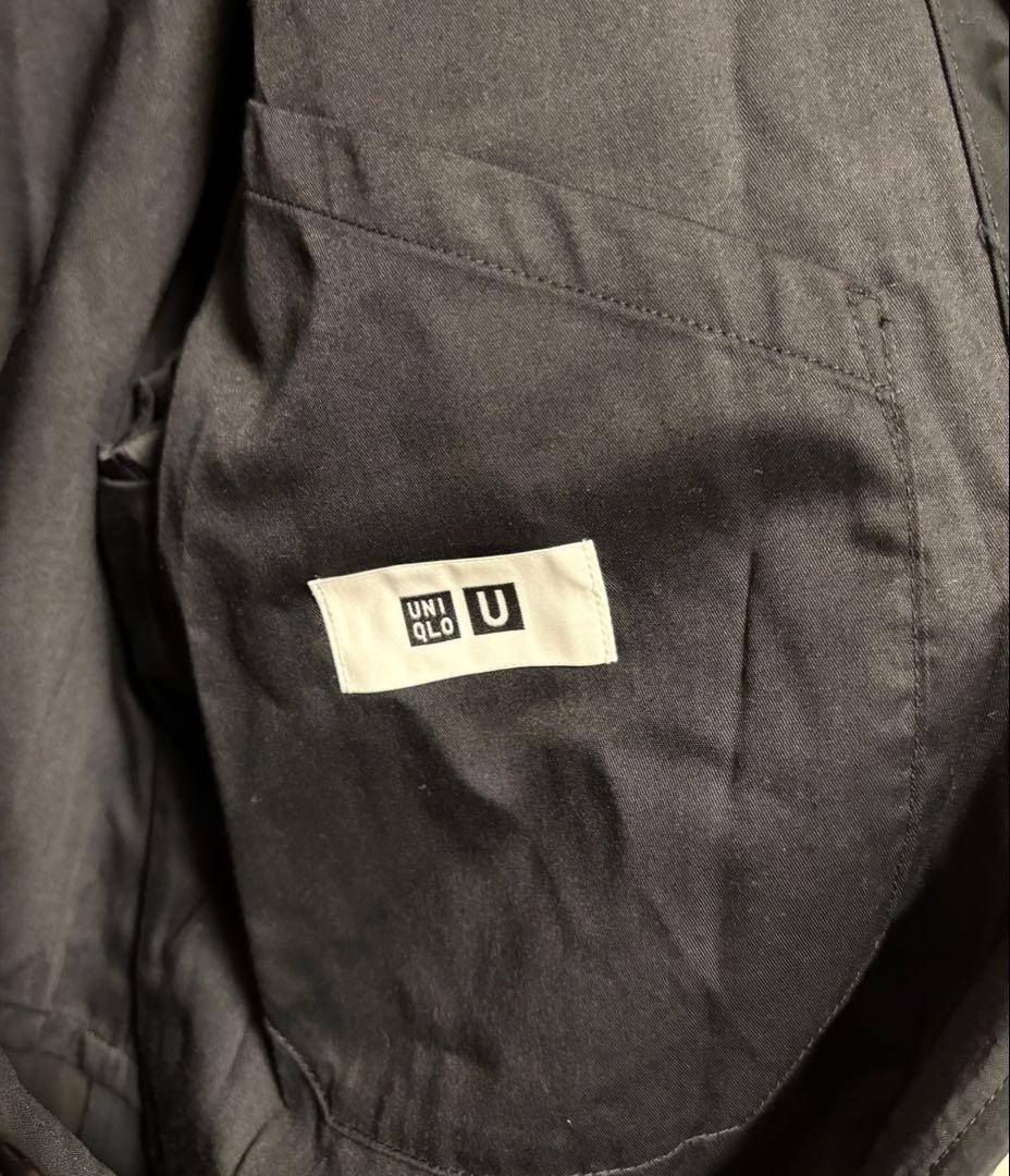 UNIQLO U オーバーサイズステンカラーコート ブラックM