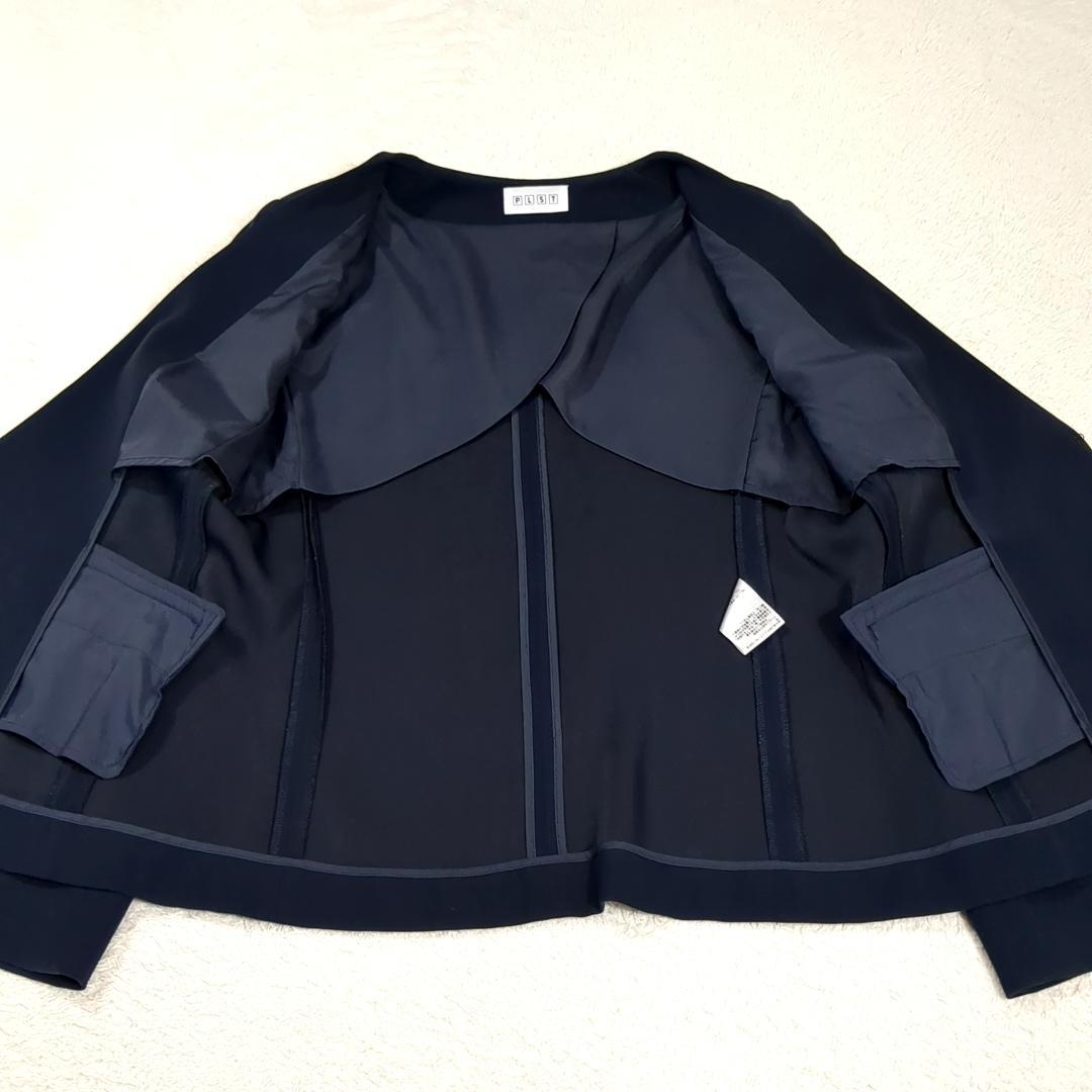 専用　PLST セットアップ ノーカラー パンツスーツ 1ホック ネイビー