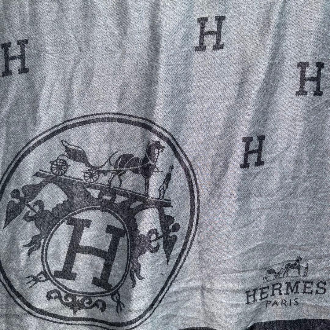 【美品】 HERMES エルメス ストール　マフラー シルク　カシミヤ