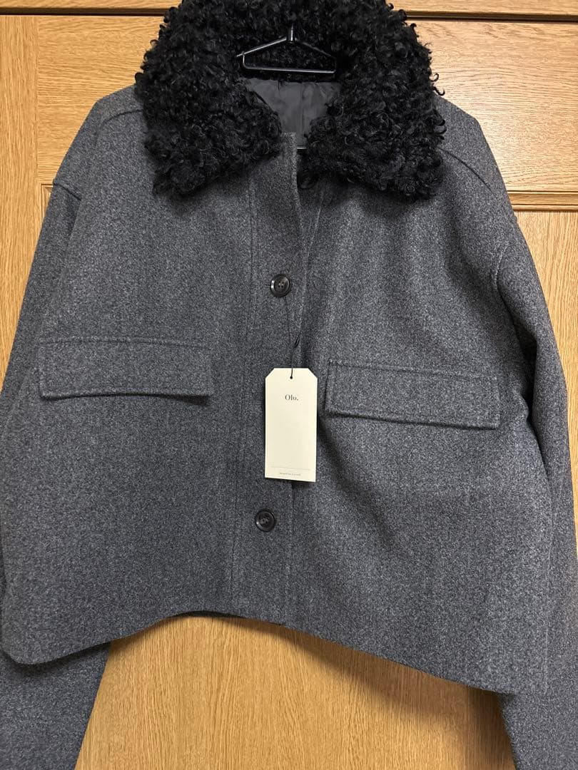 ☆m☆ 【新品未着用タグ付き】olu. フェイクウールショートアウター