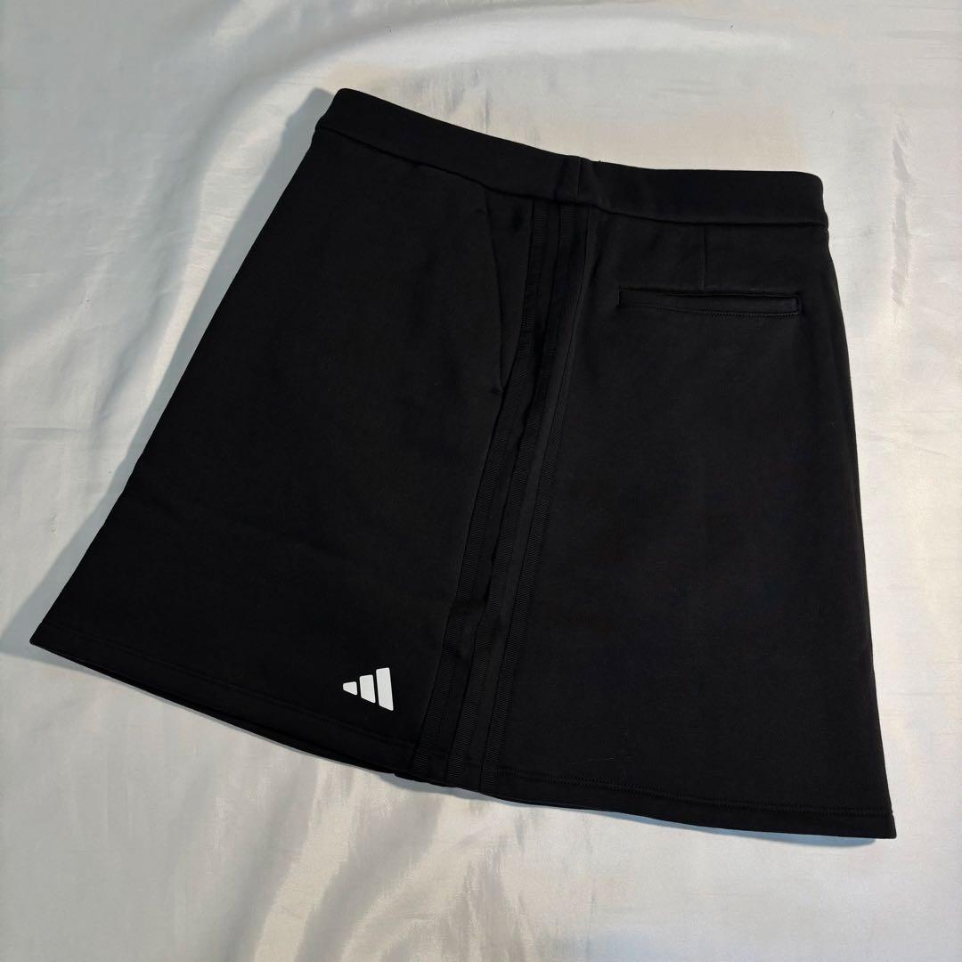 未使用adidasゴルフ　 ブラック3ライン入り　スウェット裏起毛