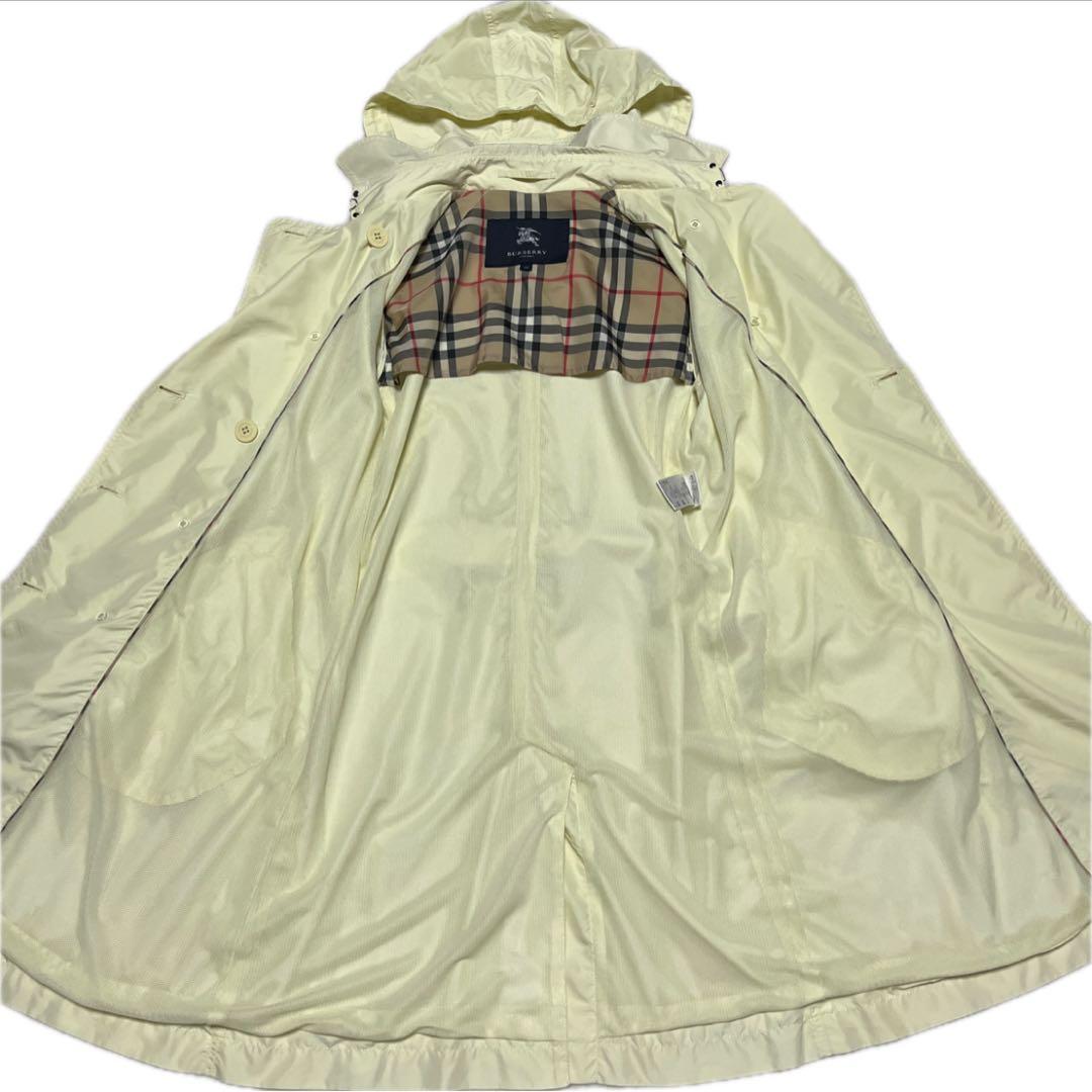 ★美品★BURBERRY LONDON★ナイロントレンチコート★40★イエロー★