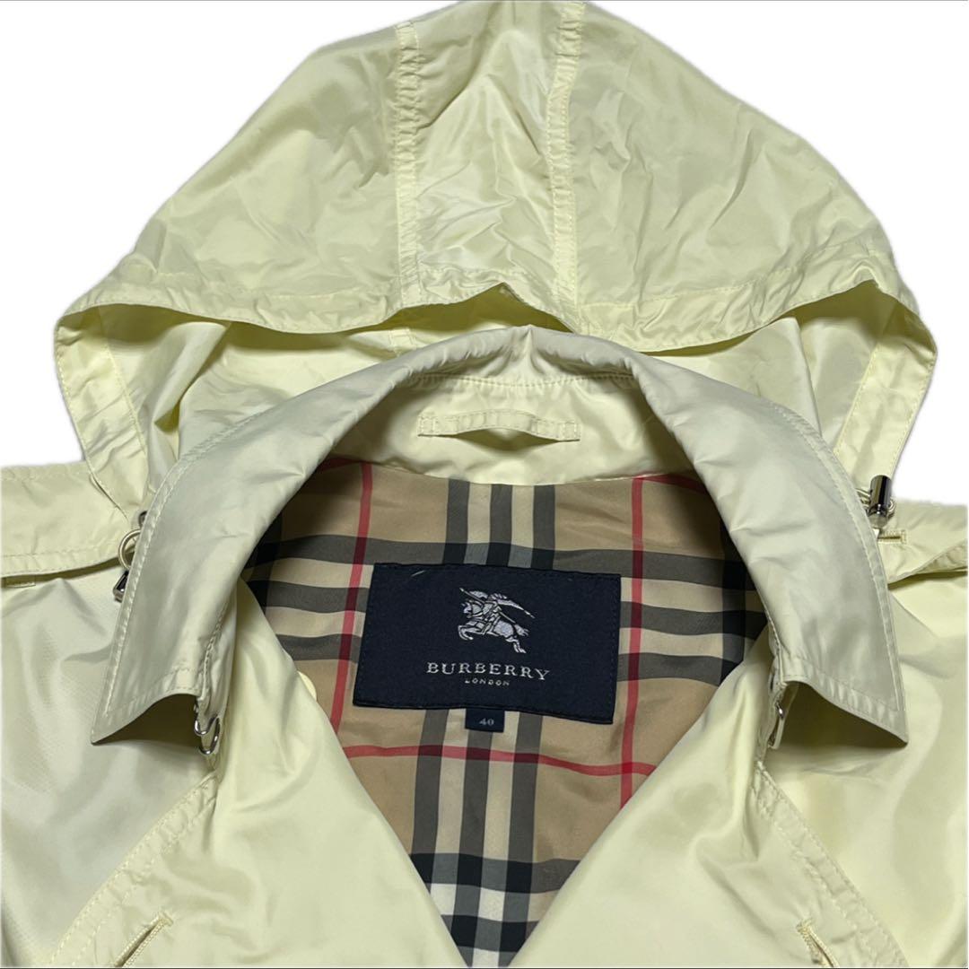 ★美品★BURBERRY LONDON★ナイロントレンチコート★40★イエロー★