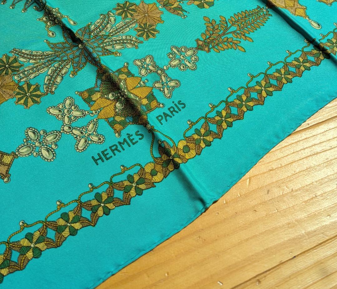 HERMES CARRE 90cm タグなし エルメス カレ シルクスカーフ