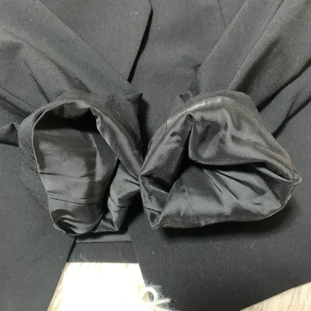 セオリー　ノーカラー　パンツスーツ　2 ブラック　フォーマル　セットアップ