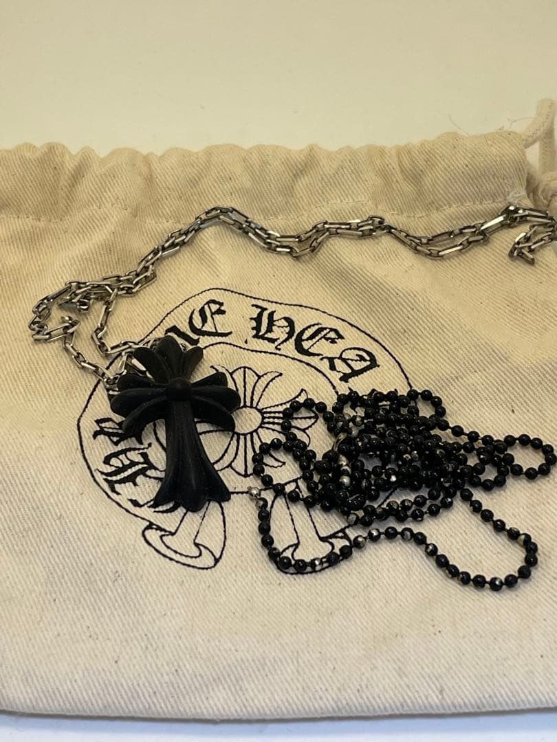 クロムハーツ ラバーネックレス BLACK 正規品 2019年青山20周年