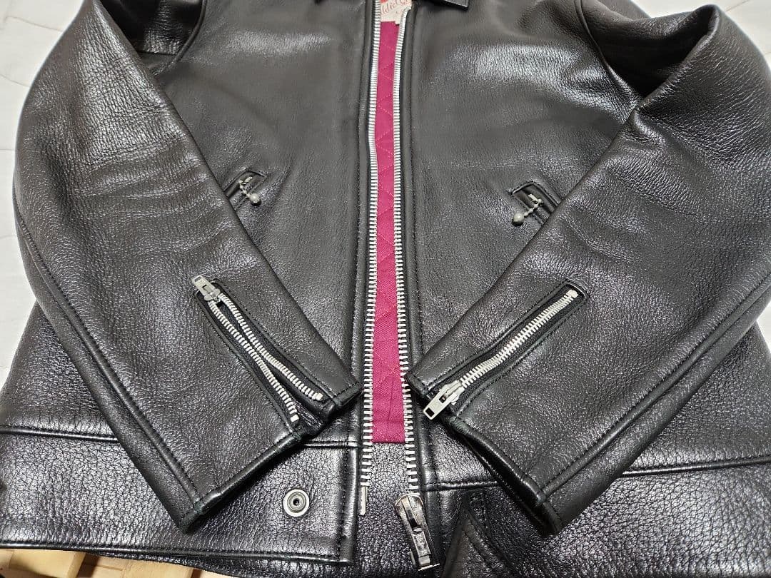 ADDICT CLOTHES ディアスキン シングルライダース　38