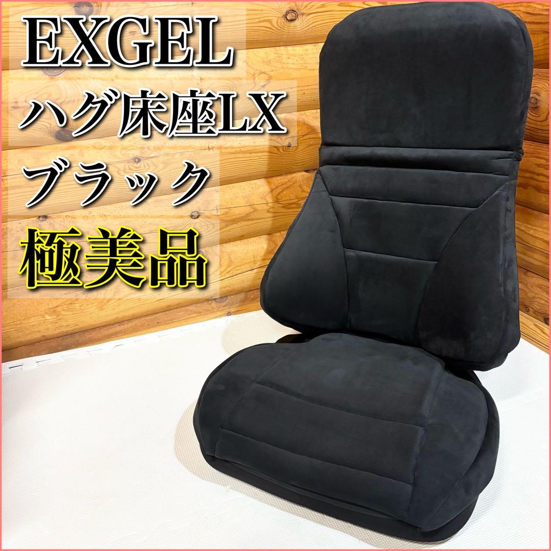 【美品】EXGEL エクスジェル 加地 座椅子 ハグ床座LX ブラック
