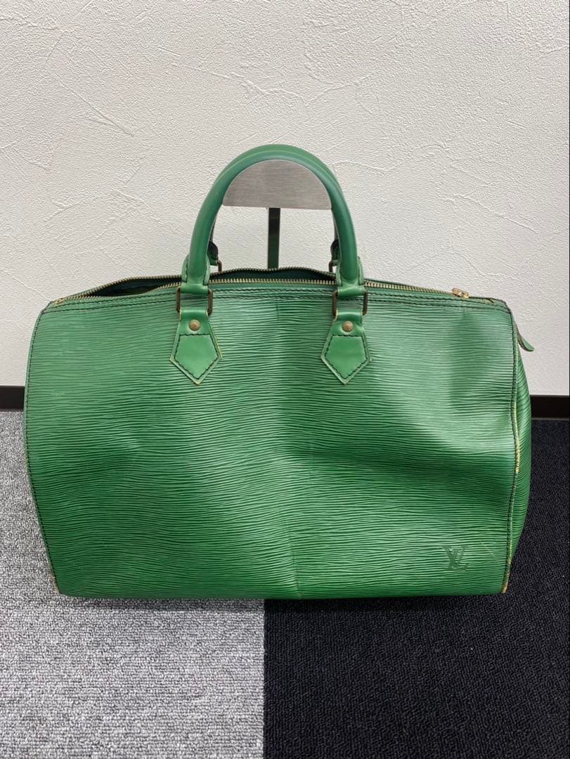 グリーン エピレザー ボストンバッグ