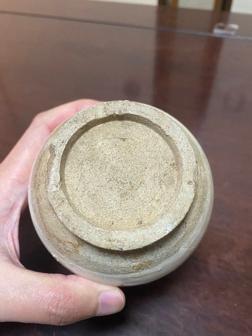 中国古美術　宋時代　古陶磁器　磁州窯　白釉　壺