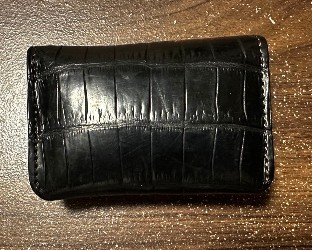 美品 ワイルドスワンズ アーサー クロコ ブラック