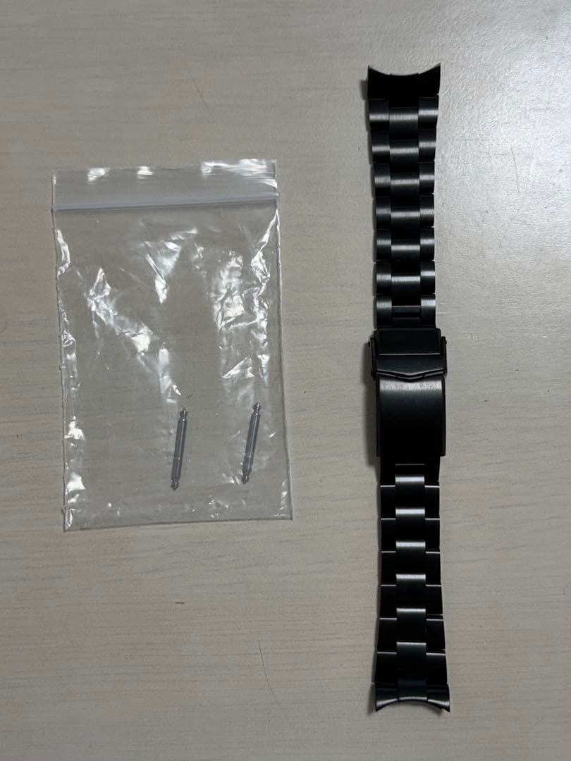 MiLTAT タイコノート　22mm メタルバンドDLC ブラック Vクラスプ