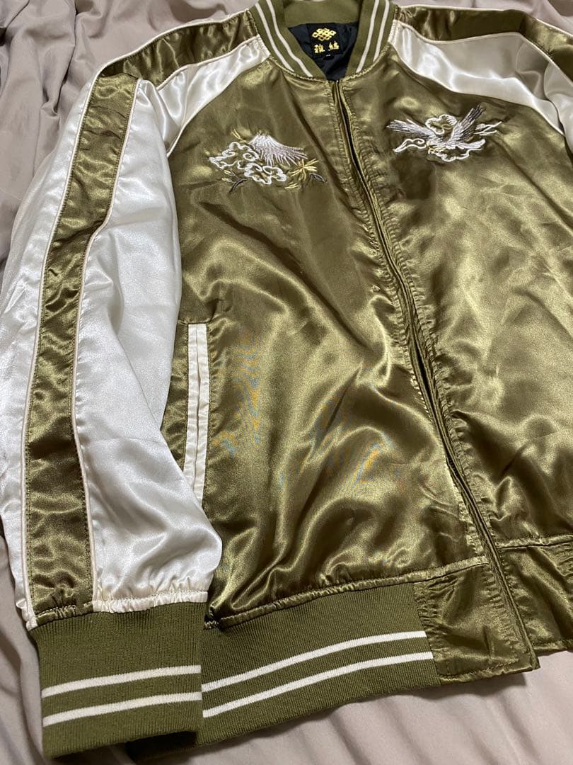 雅結 スカジャン 日本限定　ワシ サテン unisex vintage