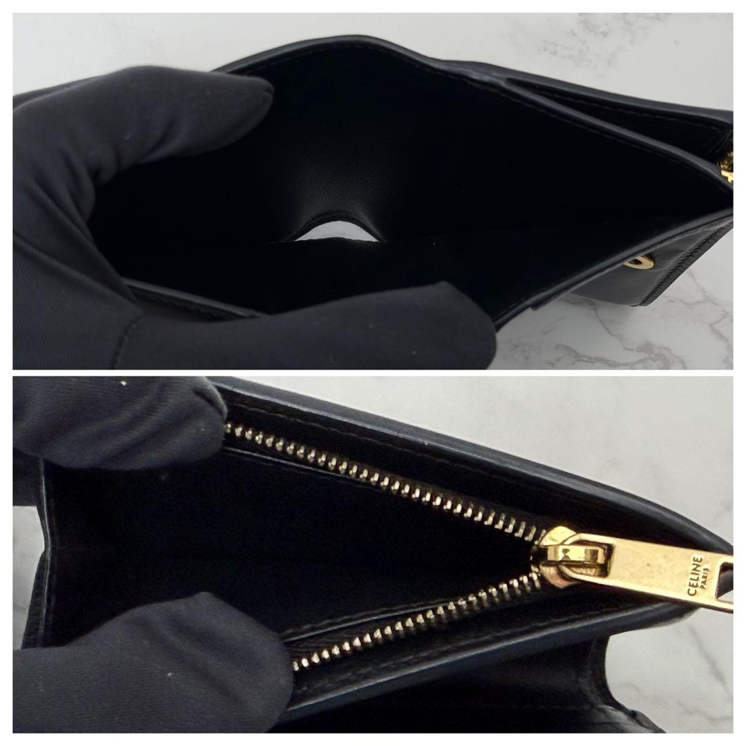 CELINE セリーヌ コンパクトウォレット 折り財布 ブラック