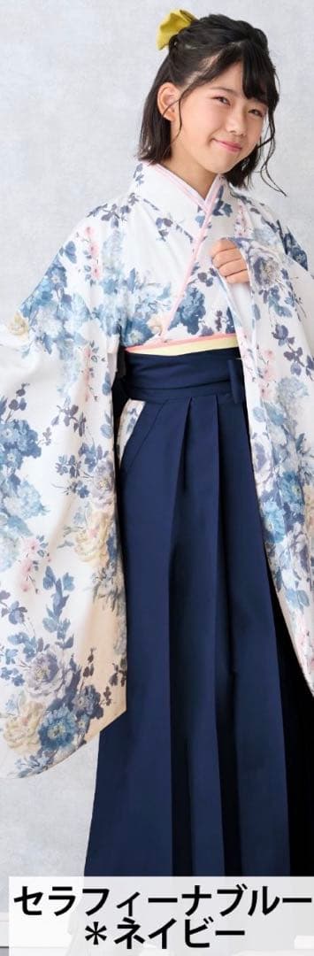 小学生　卒業袴　簡単着付けセット　Mサイズヘアアクセサリー付き