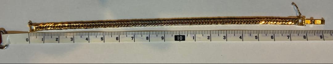 喜平ブレスレット造幣局刻印　K18 8面　トリプル10.29g