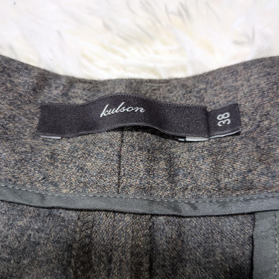 美品【カルソン】グレー系 ビジネスパンツスーツ セットアップ38(M)