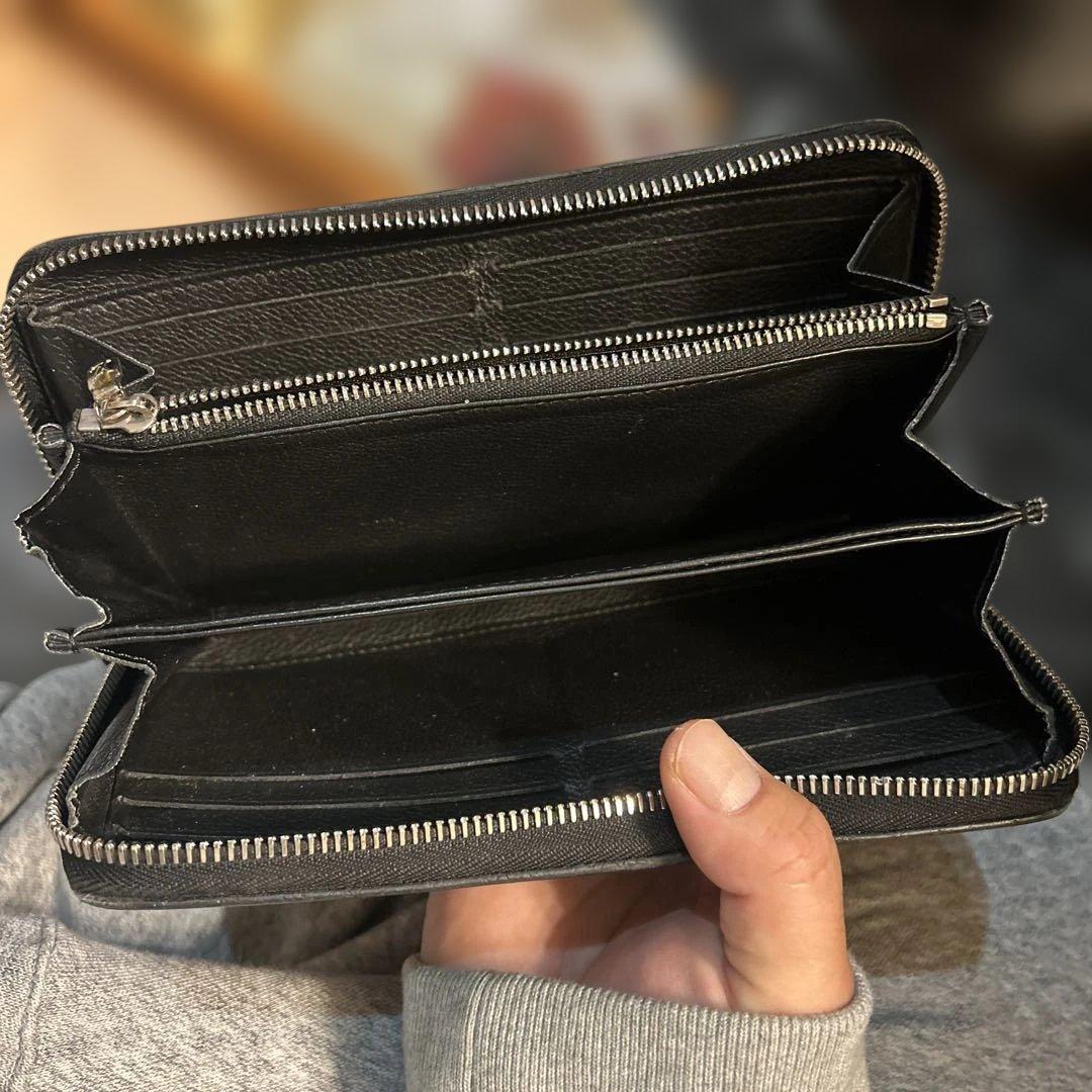 O*H様 LOUIS VUITTON ブラック レザー 長財布　ラウンドファスナ