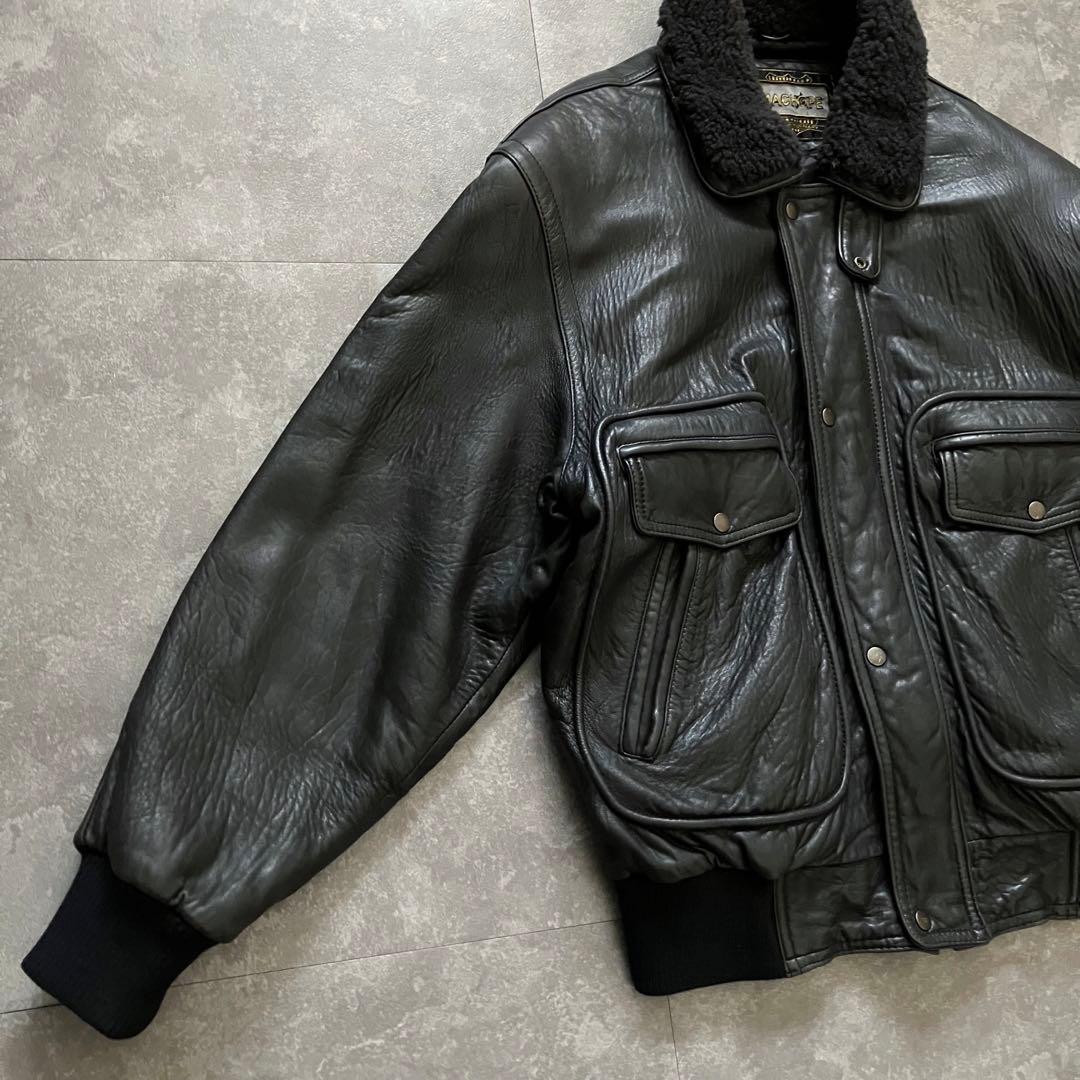 90s vintage G-1 flight leather jacket 羊革
